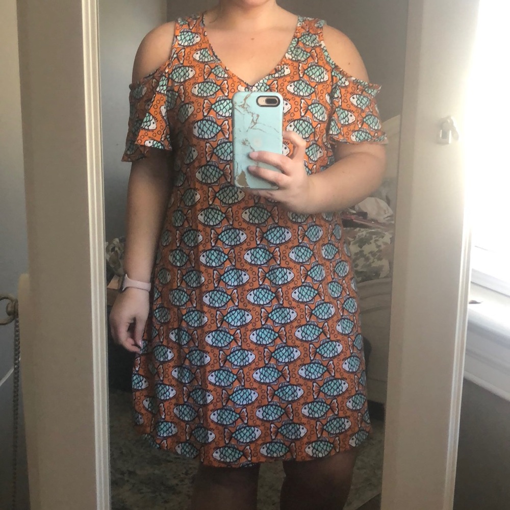 Crown & ivy Fish T Shirt Dress size L